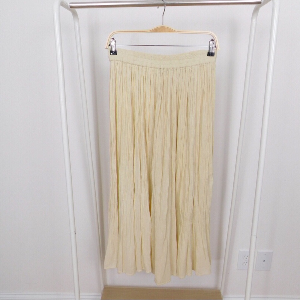 Vintage Warm Cream Maxi Skirt
